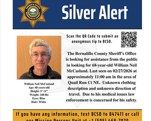 실종된 머코즐런드 퇴역 미 공군 소장 수배 전단 (사진=버널릴로 카운티 보안관국 페이스북 게시물 캡처, 연합뉴스)