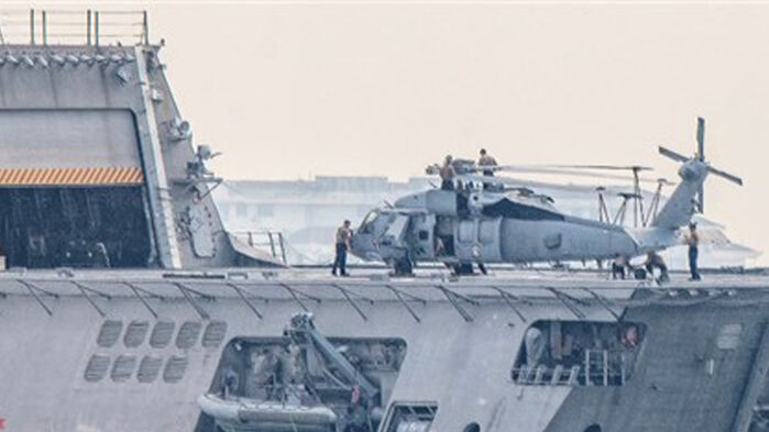 미 기뢰제거함 걸프 배치됐었는데…뜻밖 위치 포착됐다