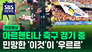 [현장영상] "정말 역겹네!" 축구 경기 중 민망한 '이것'이 경기장에 무더기로