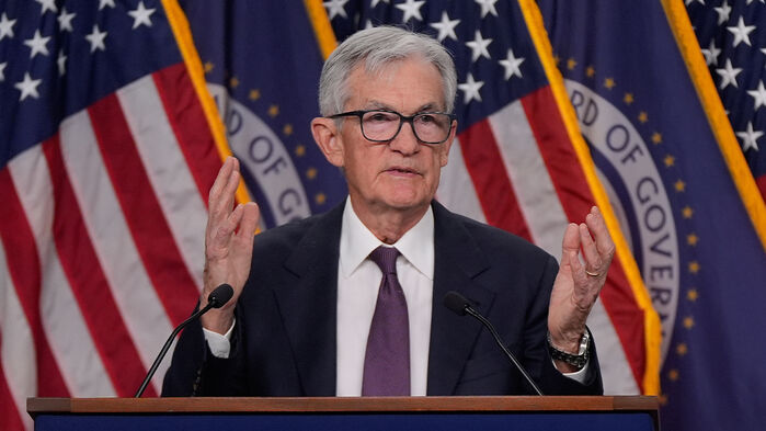 18일(현지시간) 기자회견하는 제롬 파월 연방준비제도(Fed·연준) 의장