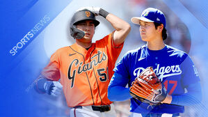 '투수' 오타니 만나 볼넷&hellip;6경기 연속 출루