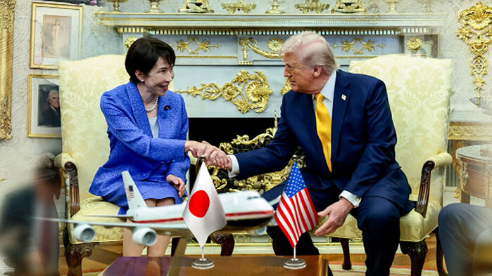 다카이치 일본 총리, 트럼프 미 대통령