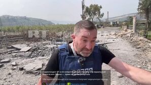 중계하던 러시아 기자 뒤에서 쾅&hellip;"이스라엘의 표적 공습"