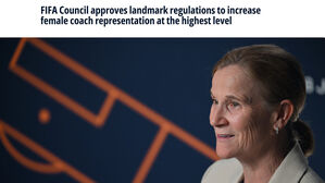 FIFA, 여자 대회에 '여자 코칭스태프' 의무화