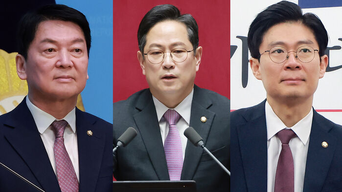 파병 주장한 국민의힘 안철수, 박수영, 조정훈 의원 (왼쪽부터)
