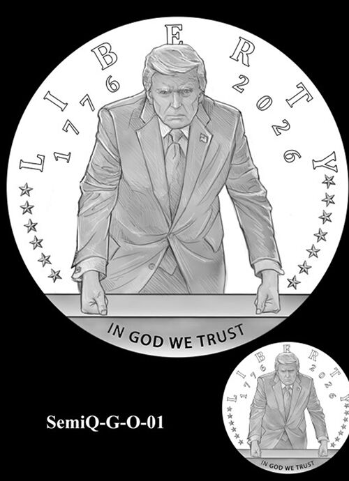 미국 조폐국이 미술위원회에 제출한 기념주화 시안 (사진=미국 조폐국 자료, 연합뉴스)