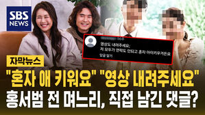 [자막뉴스] "혼자 애 키워요" "영상 내려주세요"  홍서범 전 며느리, 직접 남긴 댓글?
