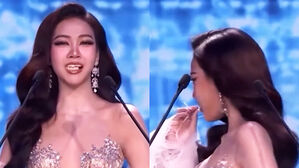 미인대회 자기소개 중 '툭'&hellip;돌발 상황 속 박수 받은 장면