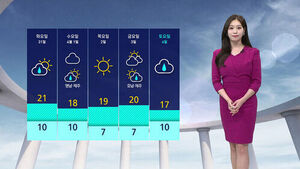 [날씨] 밤 되면 중부지방도 비&hellip;제주 지역 '강한 비' 주의