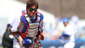 삼성 강민호, KBO리그 최초 2천500경기 출장