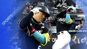 KT 거포 안현민, 시즌 첫 홈런