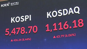 종전 기대감에 투자심리 회복&hellip;코스피 8%↑&middot;환율 29원↓