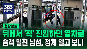 [현장영상] "참변 당할 뻔" 미국 시애틀서 열차 진입 순간 떠밀더니 줄행랑