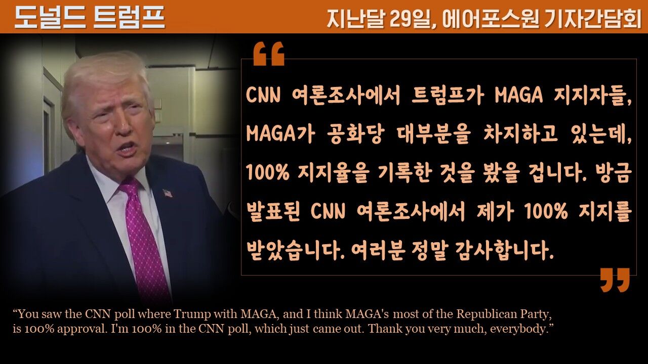 트럼프 마가 지지율 100% 팩트체크 사실은