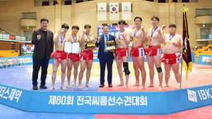 기장갈매기씨름단, 전국선수권대회서 재창단 후 첫 단체전 우승