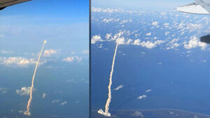 비행기 탔다 "와!"&hellip;'역사적 장면' 목격한 승객들