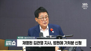 [정치쇼] 박지원 "이 대통령 취임 전 사진 사용금지? 사무총장 개인적 발언&hellip;최고위서 정리될 것"