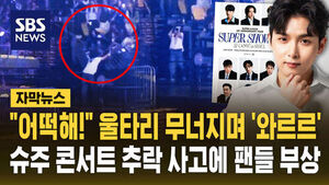 [자막뉴스] "어떡해!" 울타리 무너지며 '와르르'&hellip;슈주 콘서트 추락 사고에 팬들 부상