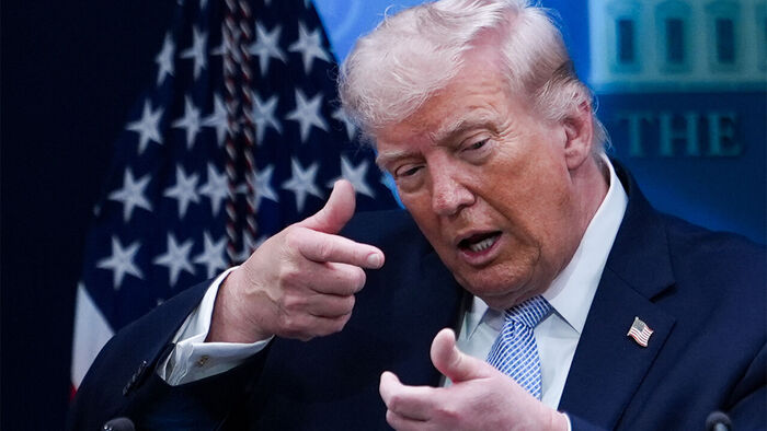 도널드 트럼프 미국 대통령이 6일(현지시간) 백악관 브리핑룸에서 기자회견을 하고 있다. (사진=AP, 연합뉴스)