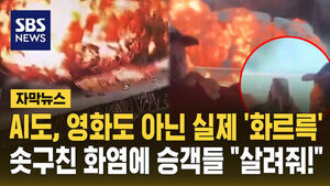 [자막뉴스] AI도, 영화도 아닌 실제 '화르르'&hellip;솟구친 화염에 승객들 "살려줘!"