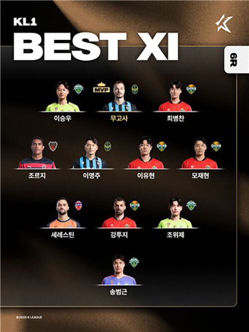 K리그1 2026 6라운드 베스트11 (사진=한국프로축구연맹 제공, 연합뉴스)