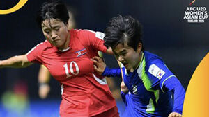여자 U-20 축구대표팀, 북한에 0-5 완패&hellip;조 2위로 아시안컵 8강