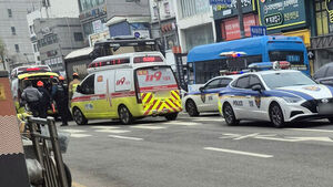 광명시장 앞 도로서 자전거 탄 80대, 덤프트럭에 치여 숨져