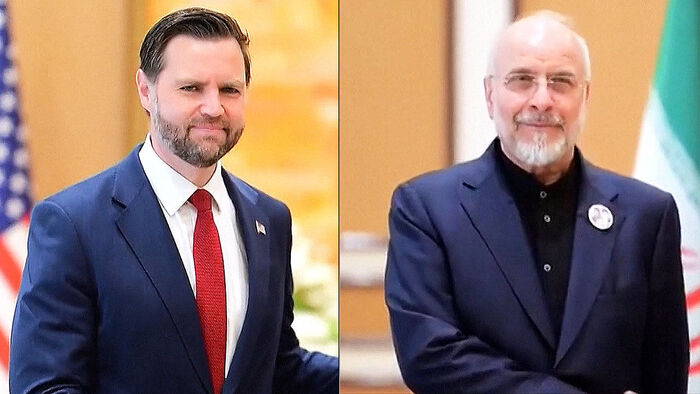 밴스 미 부통령, 갈리바프 이란 국회 의장