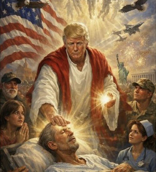 트럼프 대통령이 올린 예수 이미지 (사진=트럼프 트루스소셜 캡처, 연합뉴스)