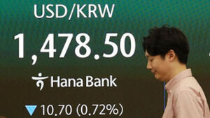 원/달러 환율 하락&hellip;장 초반 1,479원선