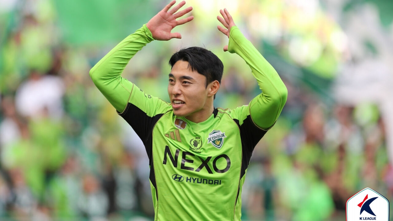 '환상 발리슛' 전북 이동준, K리그 시즌 첫 '이달의 골' 수상