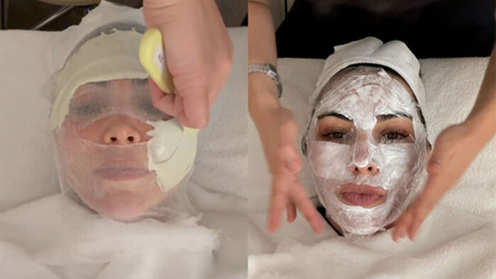 지난해 8월 한국에서 피부 시술을 받는 미국 유명 인플루언서 킴 카다시안 (사진=킴 카다시안 인스타그램 캡처, 연합뉴스)