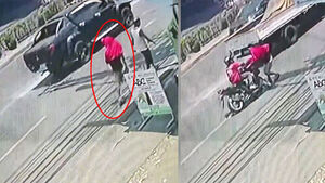 행인에 다가가 돈 빼앗은 남성, 도주하다 '쾅'