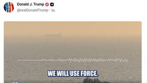 "봉쇄 안 따르면 무력"&hellip;트럼프, 미군 경고방송 SNS 게시