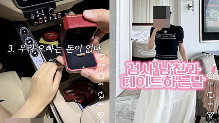 인스타그램에 올라온 '의사 남편' 영상(왼쪽)과 '검사 남친' 영상 (사진=인스타그램 이용화면 캡처, 연합뉴스)