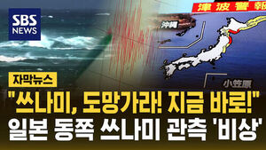 [자막뉴스] "쓰나미, 도망가라! 지금 바로!"&hellip;일본 혼슈 동쪽 해역 강진에 쓰나미 관측