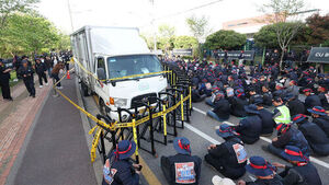 살인 혐의로 변경&hellip;화물연대 조합원 차로 친 40대 영장
