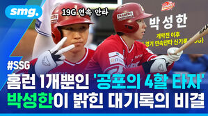 19G 연속 안타 SSG 홈런 1개뿐인 공포의 4할 타자 박성한이 밝힌 대기록의 비결