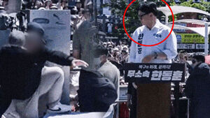 촬영 기자 발 헛디뎌 떨어지는데&hellip;한동훈 '무신경' 논란 영상 보니 [자막뉴스]