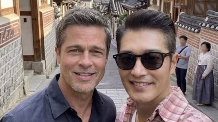 Actor Jung Yoon-min Clarifies Viral Photo of Brad Pitt Was AI-Generated