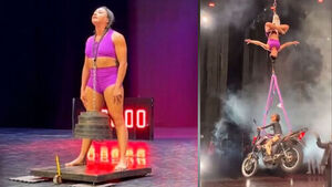손 안 대고 75kg '번쩍'&hellip;세계신기록 깬 여성 정체