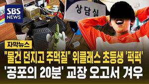 [자막뉴스] "물건 던지고 주먹질" 위클래스 초등생 '퍽퍽'&hellip;'공포의 20분' 교장 오고서 겨우