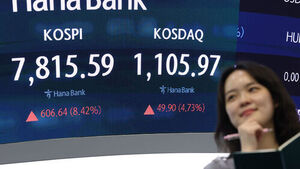 코스피 8.42% 급등 마감&hellip;단숨에 7,800선 회복