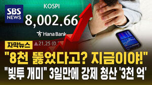 [자막뉴스] "8천 뚫었다고? 지금이야!"&hellip;"빚투 개미" 3일간 '3천억' 강제 청산