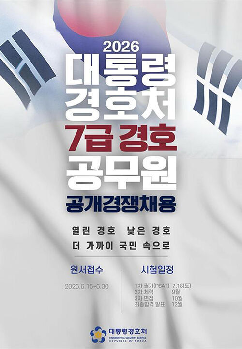 대통령경호처 공개경쟁채용 포스터 (사진=경호처 제공, 연합뉴스)