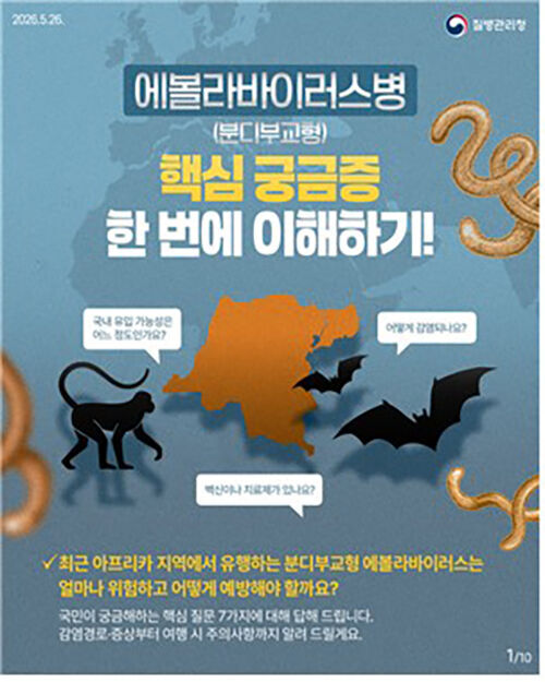 에볼라바이러스병 (사진=질병관리청 제공, 연합뉴스)