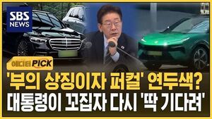 '부의 상징이자 퍼컬' 연두색?..대통령이 꼬집자 다시 '딱 기다려'