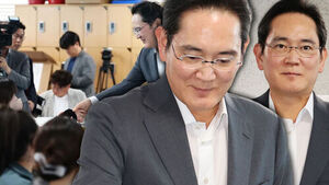 깜짝 등장한 이재용?&hellip;투표 마치고선 '의미심장 미소'