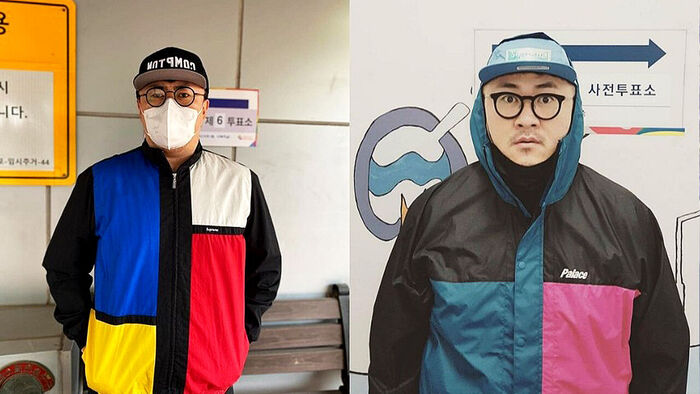 제20대 대통령 선거(왼쪽)와 제19대 대선(오른쪽) 당시 인증샷을 올린 가수 데프콘 (사진=데프콘 인스타그램 캡처, 연합뉴스)