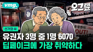 유권자 3명 중 1명 6070 딥페이크에 가장 취약하다